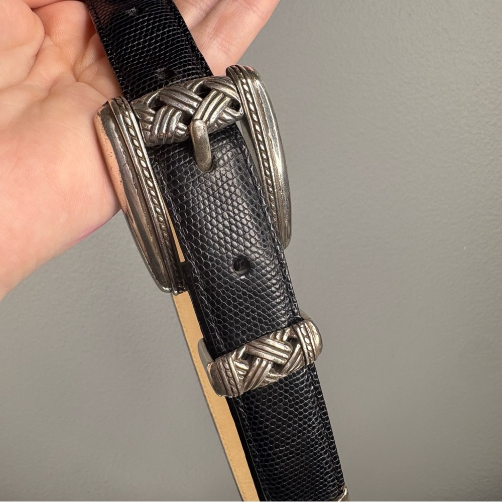 Brighton Celtic Knot Black & Silver Belt